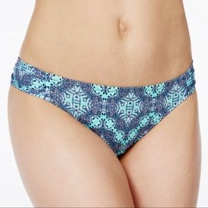 Jessica Simpson Marine Blue Print Bikini Bottoms NWT, Large